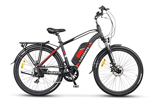 Elektrofahrräder : Argento Alpha E-Fahrrad, 27.5-Zoll Rad Größe, Schwarz