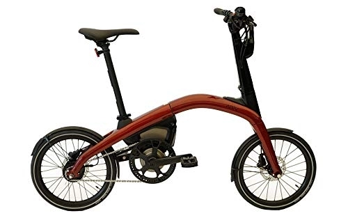 Elektrofahrräder : ARIV Merge - kompaktes Elektrofahrrad, faltbar (Rot)