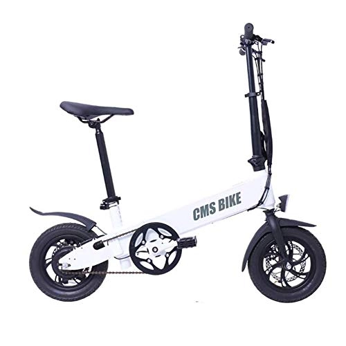 Elektrofahrräder : Art Jian 12-Zoll-Aluminium-Legierung Folding Elektro-Fahrrad, 5 Speed ​​Booster Doppelscheibenbremse Erwachsene Ultra Light Lithium-Batterie-Spielraum Elektro-Auto-Bike