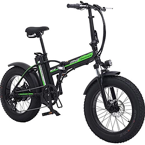 Elektrofahrräder : Art Jian 20 Zoll-Aluminiumlegierung Wasserdicht Folding Elektro-Fahrrad, 48V-Lithium-Batterie Pendeln Electric Bikes