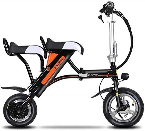 Elektrofahrräder : Art Jian Tragbare Falten Elektro-Fahrrad, Minigröße Doppelstoßdämpfung Mit Kindersitz Electric Bikes