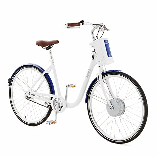 Elektrofahrräder : ASKOLL Eb1 Elektrofahrrad, weiß / blau, L