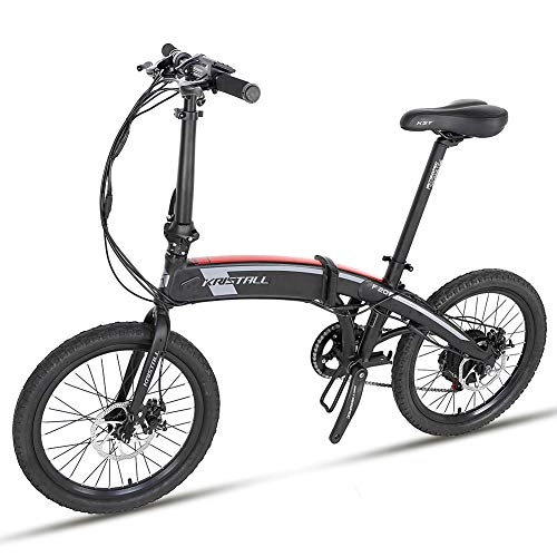 Elektrofahrräder : ASTOK 250W Elektro Mountainbike 20" Elektrisch Klappbares Fahrrad für Erwachsene, Aluminium Elektrofahrrad 8-Gang E-Bike mit 36V 8Ah-Lithiumbatterie