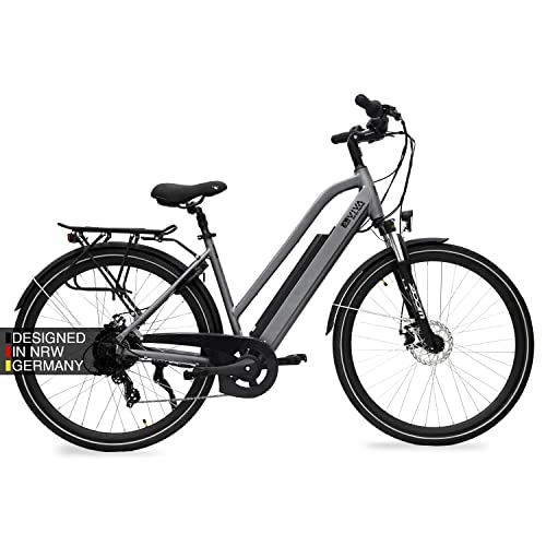 Elektrofahrräder : AsVIVA E-Bike 28" Trekkingrad B15-GS CityBike Tiefeinsteiger | 14, 0Ah Samsung Cell Akku mit bis zu 100 km Reichweite | 7 Gang Shimano Kettenschaltung | leistungsstarker 250W Hinterradmotor
