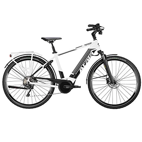 Elektrofahrräder : Atala E Bike 700c E-Trekkingrad B-Tour SLS Man 28 Zoll Pedelec Bosch Tourenrad (weiß / anthrazit / schwarz, 49 cm)