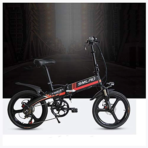Elektrofahrräder : Augu Elektrofahrrad, faltendes elektrisches Fahrrad integrierte Radelektrofahrzeug 48V 8AH 20-Zoll-Batterieautomann und weiblicher Erwachsener