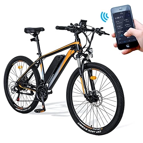 Elektrofahrräder : Azkoeesy E-Bike 26 Zoll Elektrofahrrad Citybike Mountainbike 36V 10AH 25km / h mit LED-Licht, Max Bis 120kg (Schwarz#)