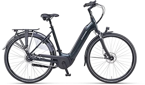 Elektrofahrräder : Batavus Finez E-go® Power Exclusive RT 625Wh Bosch Elektro Comfort City Bike (28" Wave 53cm, Techno Blue (Wave))
