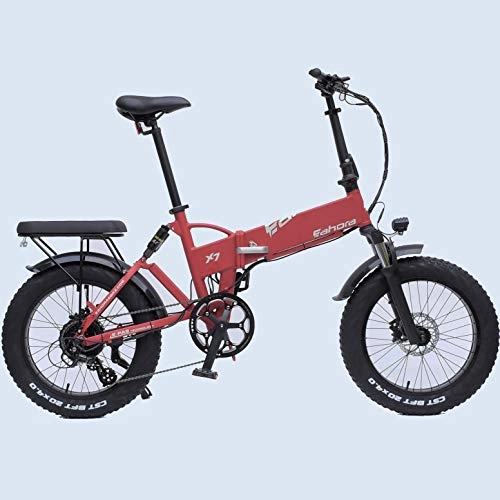 Elektrofahrräder : BAYES Eahora X7 PRO ALU E-Bike 20" Faltrad Elektrofaltrad Fat Tire Fatbike Akku 48V!