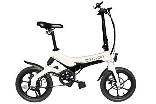 Elektrofahrräder : Be Cyclo E-Bike One Ultraleichtes Elektro Klapprad, nur 17 Kg! Mit Led Display, Handyhalter und Scheibenbremsen