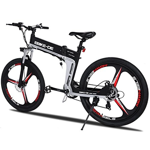 Elektrofahrräder : Beautytalk 26 Zoll Elektrofahrrad Mountainbike E-Bike 7 Gang 25-28 km / h 250W Klappbar, Trekking Doppel Scheibenbremsen 36V 8A (DE Lager)
