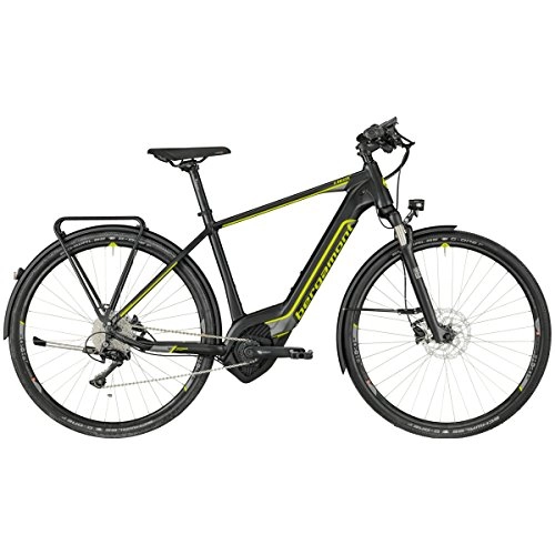 Elektrofahrräder : Bergamont E-Helix Expert Herren Pedelec Elektro Trekking Fahrrad schwarz / grün / grau 2018: Größe: 48cm (164-170cm)