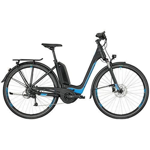 Elektrofahrräder : Bergamont E-Horizon 7.0 Wave 500 Damen Pedelec Elektro Trekking Fahrrad schwarz / blau 2018: Größe: 44cm (158-164cm)
