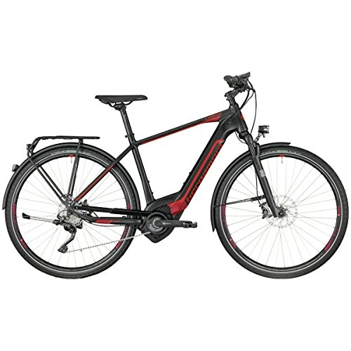 Elektrofahrräder : Bergamont E-Horizon Elite Herren Pedelec Elektro Trekking Fahrrad schwarz / rot 2018: Gre: 48cm (164-170cm)