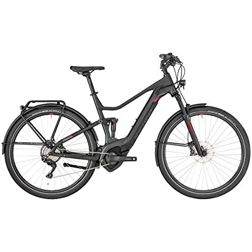 Elektrofahrräder : Bergamont E-Horizon FS Elite Pedelec Elektro Trekking Fahrrad grau / schwarz / rot 2019: Gre: 46cm (160-169cm)