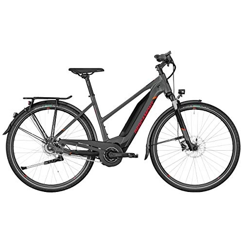 Elektrofahrräder : Bergamont E-Horizon N8 CB 500 Damen Pedelec Elektro Trekking Fahrrad grau / rot 2019: Gre: 44cm (158-164cm)