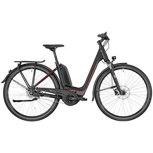 Elektrofahrräder : Bergamont E-Horizon N8 FH 400 Wave Damen Pedelec Elektro Trekking Fahrradschwarz / rot 2018: Gre: 44cm (158-164cm)