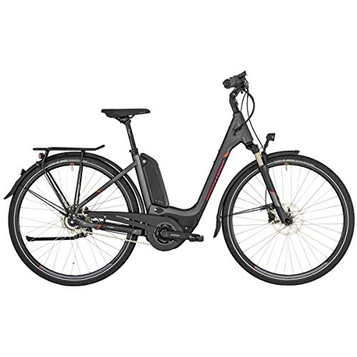 Elektrofahrräder : Bergamont E-Horizon N8 FH Wave 500 Unisex Pedelec Elektro Trekking Fahrrad grau / rot 2019: Gre: 48cm (165-170cm)