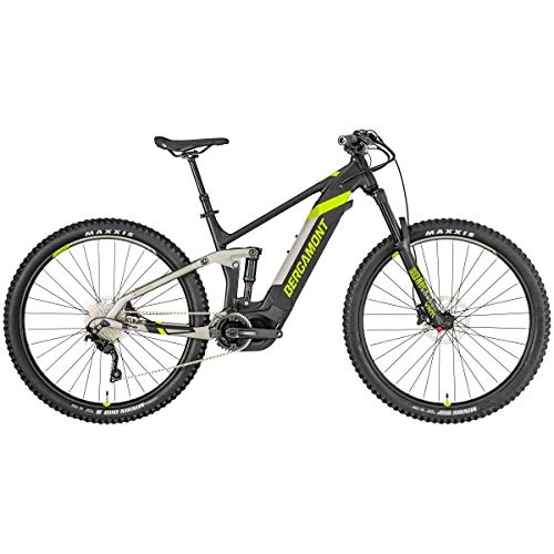 Elektrofahrräder : Bergamont E-Trailster Sport 29 Pedelec Elektro MTB Fahrrad schwarz / silberfarben / grn 2019: Gre: M (168-175cm)