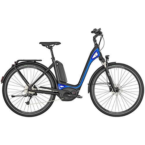 Elektrofahrräder : Bergamont E-Ville Deore Pedelec Elektro Trekking Fahrrad schwarz / blau 2019: Größe: 52cm (170-178cm)