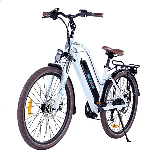 Elektrofahrräder : Bezior Elektrofahrrad 26 Zoll 250W Power Assist Elektrofahrrad Moped E Bike mit LCD Meter 12.5AH Batterie 80km Reichweite für Frauen Pendeln Einkaufen Reisen