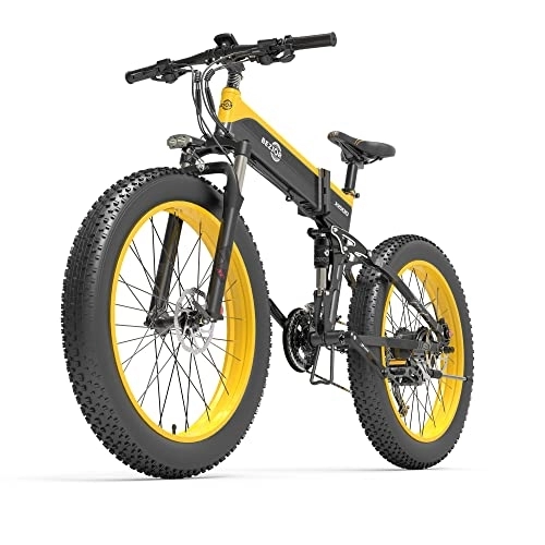Elektrofahrräder : BeziorX1500 Klappbar E-Mountainbike Elektrofahrräder Herren 26 Zoll und Shimano 8 Gang E-Bike Offroad draußen Mountainbike