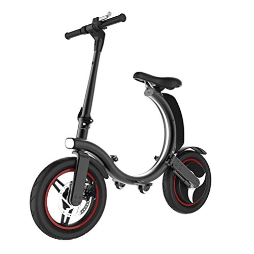 Elektrofahrräder : BGLMX 14 Im E-Bike Pendel-Elektrofahrräder mit C-faltbarem Design Erwachsene Ebike für Citybike Rennradfahren, 250W Motor 36V 5.2Ah, Herausnehmbare Lithiumbatterie | schwarz, 25 km