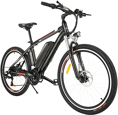 Elektrofahrräder : BIKFUN 26" E-Bike Pedelec Elektrofahrrad E-Mountainbike Damen und Herren, 36V-8Ah / 12.5Ah Lithium-Akku 250W Motor Shimano 21-Gang (450 Wh)