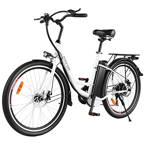 Elektrofahrräder : BIKFUN E-Bike 26 Zoll Elektrofahrrad mit 15Ah / 540Wh Abnehmbar Akku bis 70KM | Pendler Elektrofahrrad für Erwachsene Damen Herren | City E-Bike mit 7-Gänge bis 25km / h 250W Pedelc Straßenzulassung