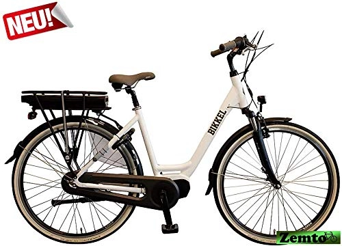 Elektrofahrräder : Bikkel Damen Elektrofahrrad Vida 7 Gang Perl-Weiss 13AH / 468WH Accu