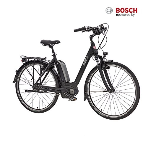 Elektrofahrräder : Birota 1000 8-Gang 28 Zoll Damen Pedelec mattschwarz mit Bosch Mittelmotor ohne Rücktrittbremse - RH46
