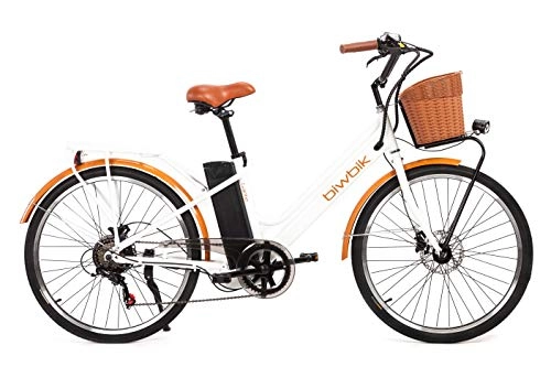 Elektrofahrräder : BIWBIK Elektrisches Fahrrad, Modell Grande, Lithium-Ionen-Akku, 36 V, 12 Ah, Weiß
