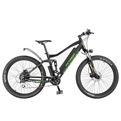 Elektrofahrräder : BMXzz 27, 5 Zoll E-Bike, Elektrofahrrad Mountainbike 36V 10Ah / 14Ah Cells Lithium-Ionen Akku und 360W Heckmotor Alu-Rahmen E-Citybike, Schwarz