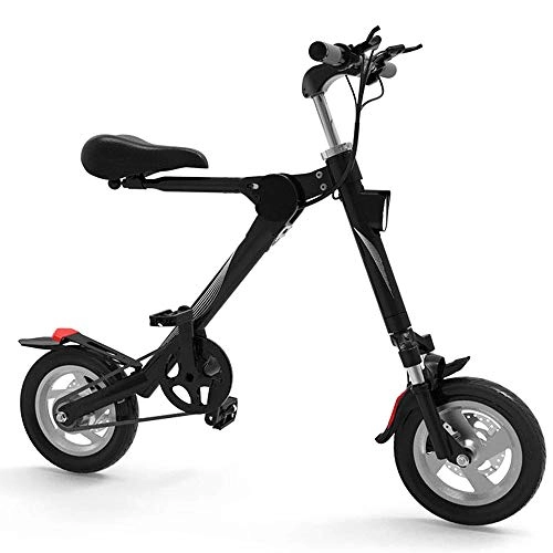Elektrofahrräder : BOHENG Elektrofahrräder, Mini-Elektro-Faltauto, Erwachsener, 36-V-Lithium-Batterie-Steuerfahrrad, Tragbares Zweirad-Reisebatterieauto, LED-Beleuchtung