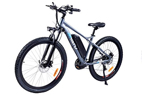 Elektrofahrräder : Bonheur 27.5" elektrisches Fahrrad for Erwachsene, Elektro-Fahrrad mit 250W Motor, 36V 8Ah herausnehmbare Batterie, Profi 21 Speed Transmission Gears (Color : Grey)