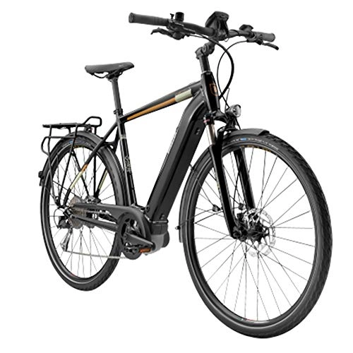 Elektrofahrräder : breezer E Trekkingrad 28 Zoll Evo 1.5+ 700c E-Bike Pedelec 700c Touren (schwarz / Messing, 60 cm)