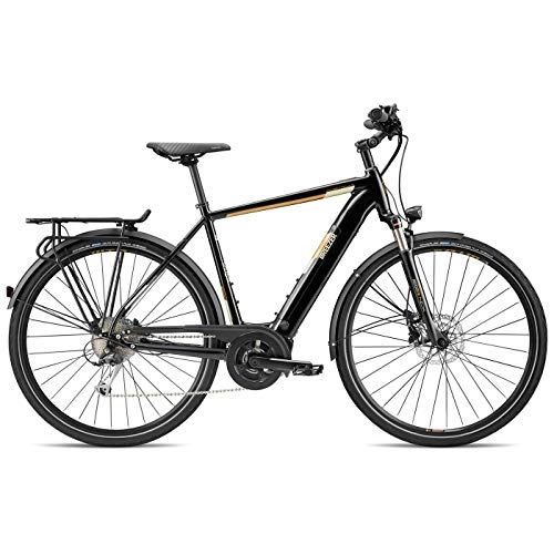 Elektrofahrräder : breezer E Trekkingrad 28 Zoll Evo 1.5+ 700c E-Bike Pedelec 700c Touren (schwarz / Messing, 65 cm)