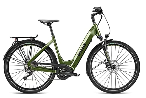 Elektrofahrräder : Breezer Powertrip Evo 1.1+ LS Bosch Elektro Fahrrad 2021 (28" Wave XL / 56cm, Emerald Green)