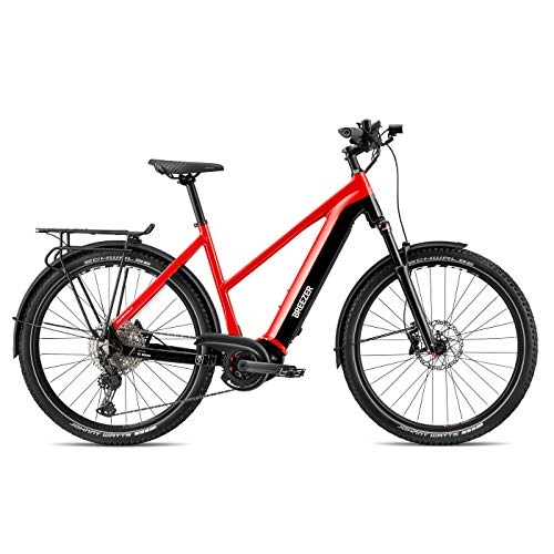 Elektrofahrräder : Breezer Powerwolf Evo 1.1+ SM ST Bosch Damen Elektro Fahrrad 2021 (56 cm EU, Rouge / Noir)