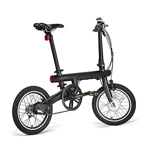 Elektrofahrräder : Bright love 16-Zoll-Original-Elektro-Fahrrad qicycle Miniatur elektrisch Eike Smart klappen Fahrrad Lithium-Batterie Rice City, Black