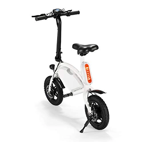 Elektrofahrräder : Bright love Falten Elektro-Fahrrad Lithium Batterie Booster Mini Erwachsene Elektroauto mnnchen und weibliches kleines Elektrofahrzeug (schwarz und wei Zwei Farben optional), White