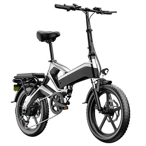 Elektrofahrräder : BZGKNUL EBike Faltbares elektrisches Fahrrad 20-Zoll-Reifen 500W, 48V10AH Graphen-Lithium-Batterie-Berg Ebike 7 Geschwindigkeitszahnräder 15.5 MPH. Erwachsene elektrische Fahrräder. (Farbe : A)