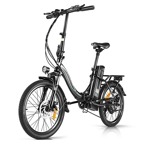 Elektrofahrräder : BZGKNUL EBike Faltende elektrische Fahrräder for Erwachsene Teenager, 20"Fettreifen 350W Strand Schneeberg Ebike mit 36V / 10.4Ah Abnehmbare Batterie und 7 Geschwindigkeitsgetriebe Stromfahrrad
