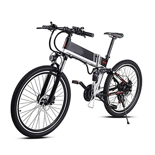 Elektrofahrräder : CARACHOME 26-Zoll-Falt-Elektrofahrrad, Mountainbike-Fahrrad Offroad-E-Bike-Elektrofahrrad mit Batterie 350 W / 48 V für Pendler und Freizeit, Schwarz