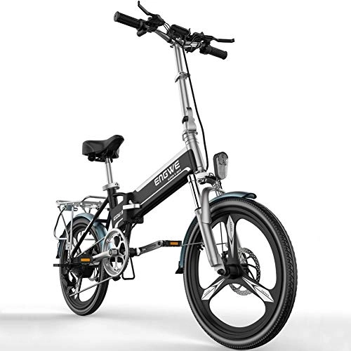 Elektrofahrräder : CHEER.COM Faltbares Elektrisches Fahrrad 20 Zoll Faltbares Elektrisches Pendler-Leichtgewichtler-Fahrrad Ebike Mit 48V Entfernbarem Lithium-Batterie USB-Ladeanschluss Für Erwachsenen, Black-40to80KM