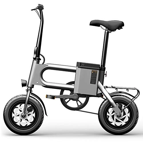 Elektrofahrräder : CHTOYS Elektro-Fahrrad, Mini-Small Folding für Männer und Frauen Lithium-Batterie Travel Scooter Adult Generation Elektroauto Portable Moped, Silver