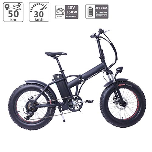 Elektrofahrräder : CHTOYS Faltrad 350W 48V 10Ah Power Elektrofahrrad, LED Fahrradlicht, Federgabel und 20"Superleichtes Speichenrad aus Magnesiumlegierung