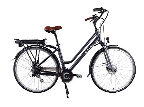 Elektrofahrräder : CILO Lago Comfort E-Bike Citybike Elektrofahrrad Pedelec Damen 28" 46 cm Anthrazit Modell 2019