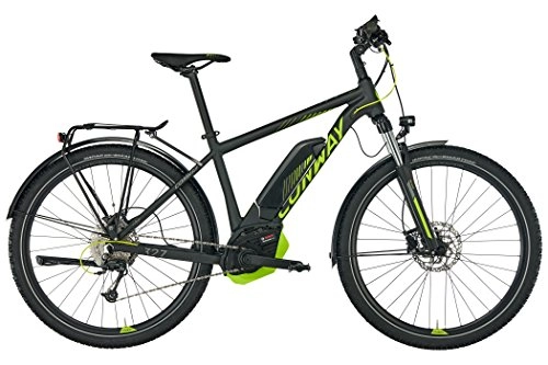 Elektrofahrräder : Conway EMC 327 Black Matt / Lime Rahmenhöhe 40cm 2018 E-Trekkingrad