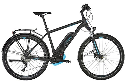 Elektrofahrräder : Conway EMC 427 Black Matt / Blue Rahmenhhe 44cm 2018 E-Trekkingrad